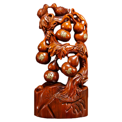 传统工艺与现代材料的交融 唐趣木雕五福临门摆件与农业塑料薄膜的思考